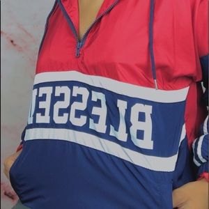 Blue - White - Red Blessed Windbreaker!